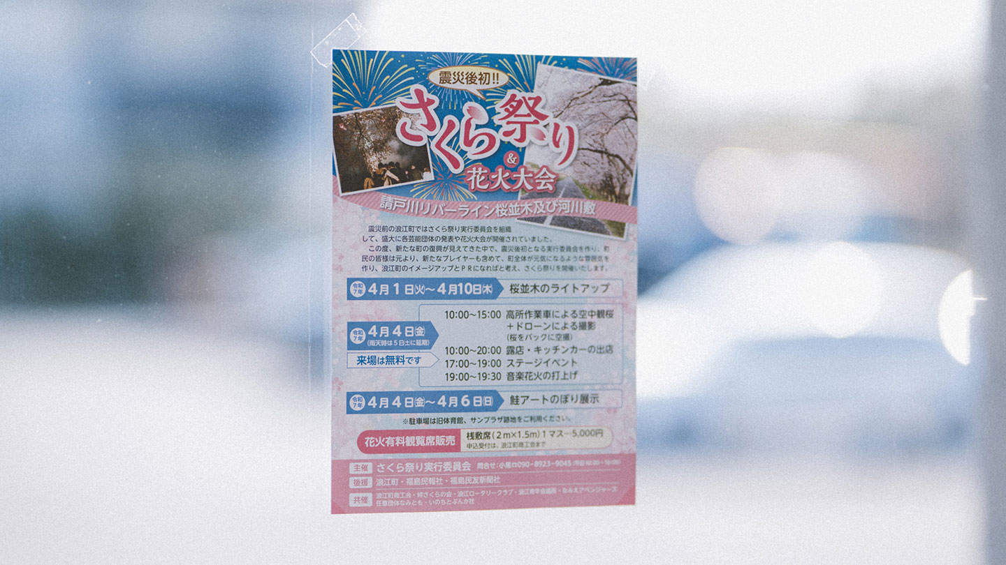 今回のさくら祭りの配布チラシ