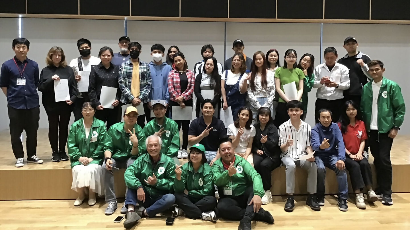 2025年に実施された外国人防災リーダー養成研修の集合写真（画像提供：総社市 人権・まちづくり課）