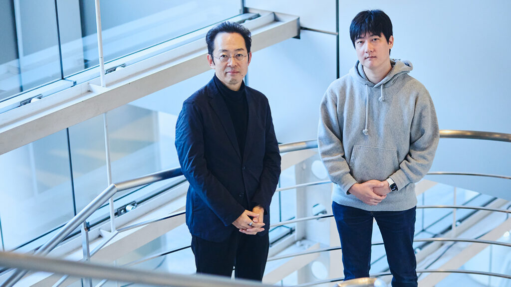 防災科学技術研究所・臼田裕一郎さんと、ゲヒルン株式会社・石森大貴さんのポートレート