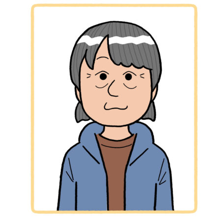 パーカーを着た男性のイラスト