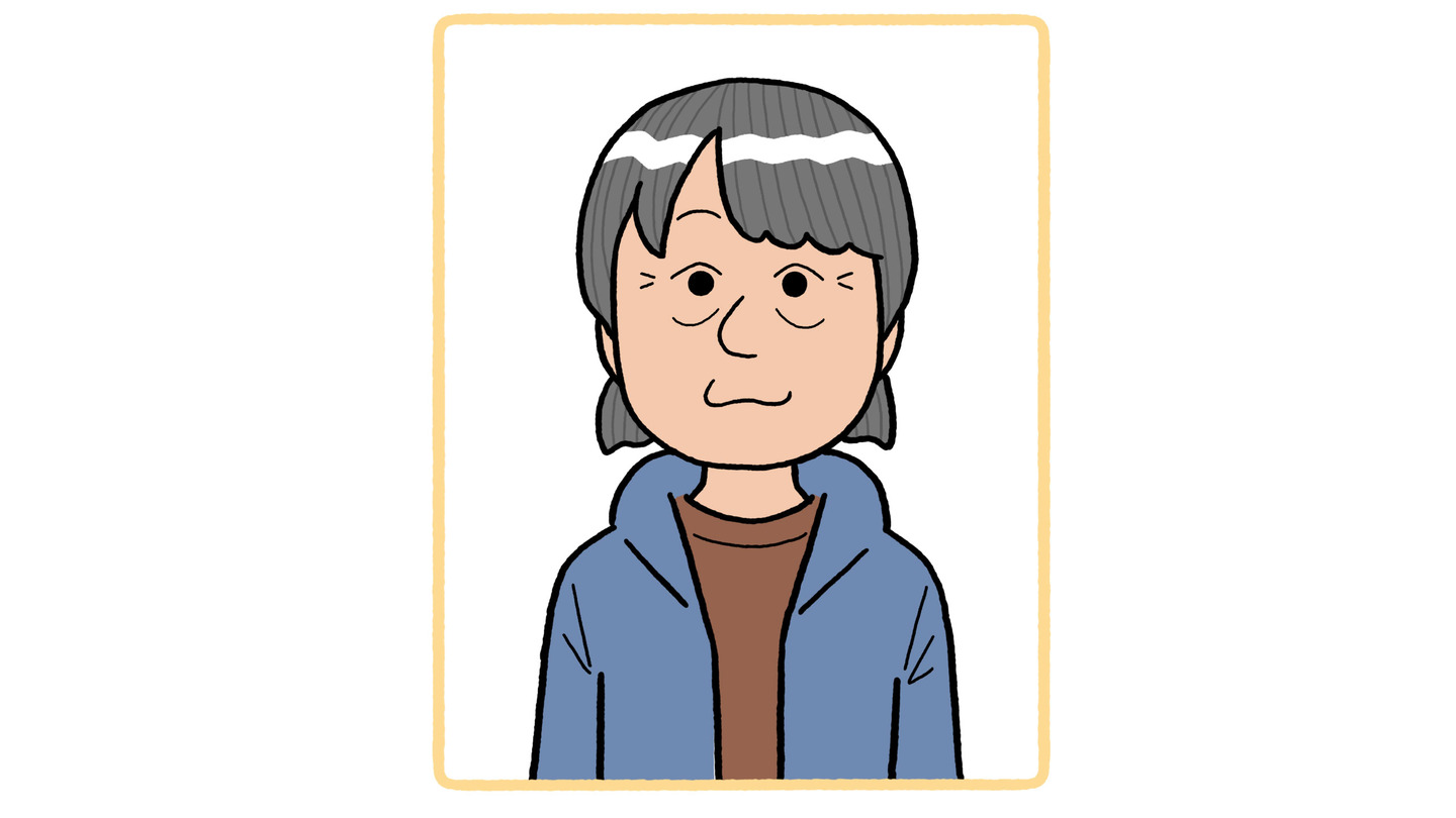 パーカーを着た男性のイラスト